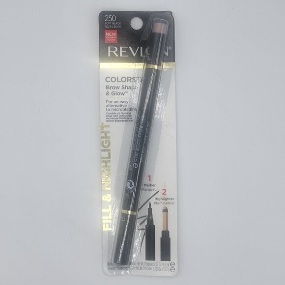 NWT 5/$25 Revlon Colorstay Shape & Glow Eye Brow Marker and Highlighter Black - Picture 1 of 4